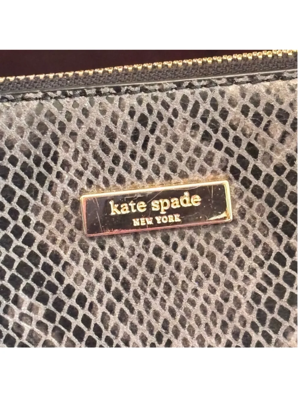 KATE SPADE NY PARLIAMENT SQUARE SAVANNAH CROSSBODY FEATURING SNAKE PRINT DESIGN